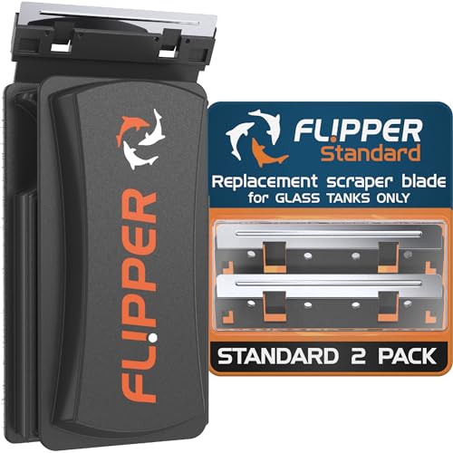 Flipper Cleaner - 2-in-1 Magnetic Aquarium Glass Cleaner - Fish Tank Cleaner - Scrubber & Scraper Aquarium Cleaning Tools – Fish Tank Cleaner STANDARD