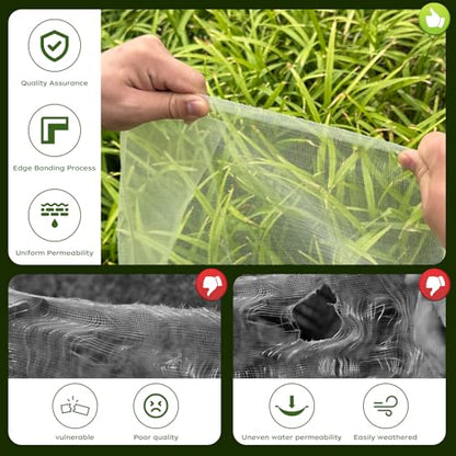 Garden Netting, 10'x20' Fine Mesh Net, Guard Veggies, Fruits & Flowers | Garden & Plant Netting for raised beds. Mesh fencing & tree net bags shield veggies, fruits, plants & flowers from pests. - size: 10'x20'