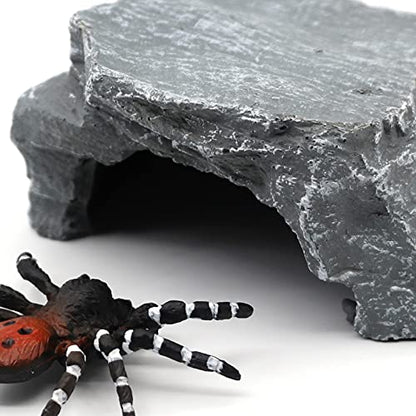 Reptile Rock Hide Cave Reptile Hideout Turtle Hideout for Bearded Dragon Tortoise Small Lizards Turtles Reptiles Amphibians Fish Aquarium Decor