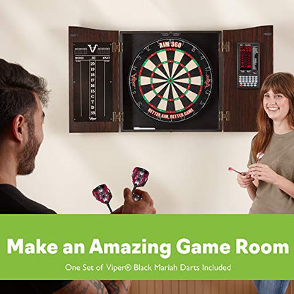 Deluxe Dartboard Cabinet with Integrated Pro Score and Cricket Scoreboard - style: Elite