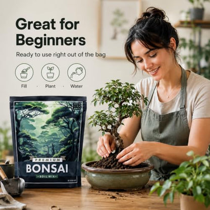 Agralife Bonsai Soil 4 Quarts Premium Organic Mix for Indoor Trees | Fast drainage. Healthy roots. Premium organic soil balances moisture and airflow for thriving indoor bonsai tree varieties. - style: Bonsai Plant Soil Mix