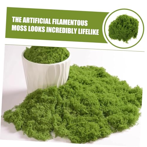 SEWOART 1bag Realistic Fake Moss Faux Filamentous Moss Terrarium Decor Sphagnum for Plants