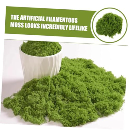 SEWOART 1bag Realistic Fake Moss Faux Filamentous Moss Terrarium Decor Sphagnum for Plants