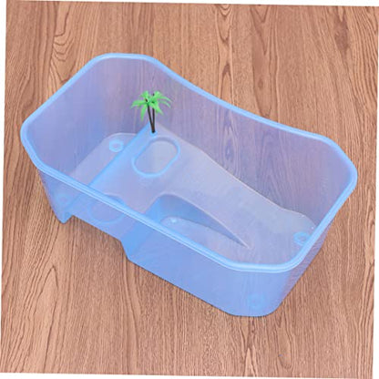 Reptile Terrarium Aquarium Tank Open Plastic Turtle Breeding Box Feeding Station