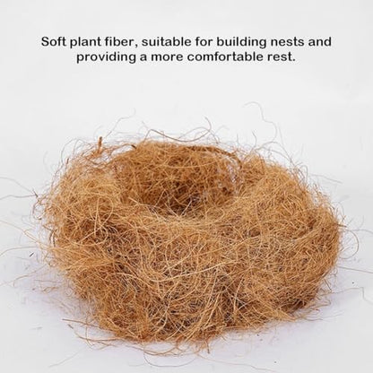 Husk Fiber for Reptile Cave Bedding, Natural Fiber for Bird Nest Coir Burrowing & Resting Vivarium Accessory for Hermit, Geckos, Hamsters