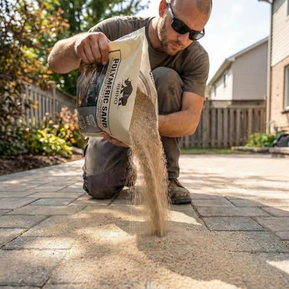 Rhino Power Bond Plus - Polymeric Sand for Pavers and Stone Joints up to a Maximum of 2 inches. (20 Pound, Beige) - color: Beige, size: 20 Pound