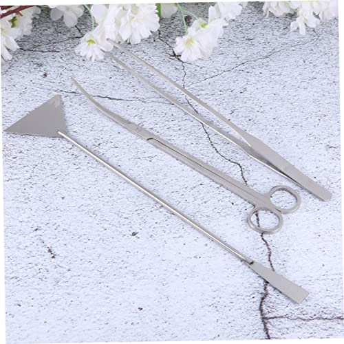 1Set Stainless Steel Aquarium Cleaning Tools Kit Aquatic Plant Tool with Pouch for Fish Tank Maintenance and Plant Trimming and Flexible for Precise Care