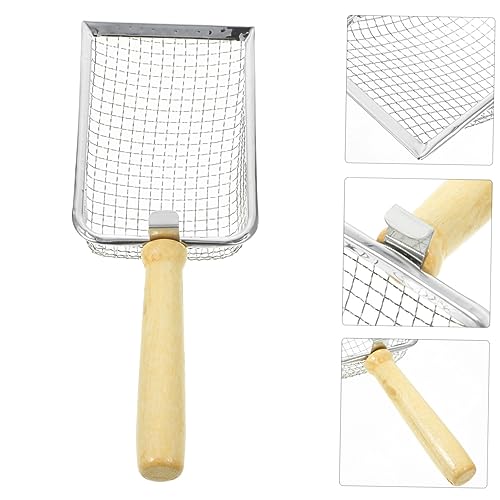 GANAZONO Stainless Steel Cat Litter Scoop Handle Lightweight Design for Easy Cleanup of Cat and Reptile Waste Fine Mesh for Efficient Sifting for Litter Boxes and Reptile Containers