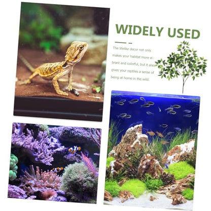 2pcs Reptile Simulation Plant Hanging Rattan Decor for Terrarium Habitat Lifelike Leaves for Lizards Snakes Crabs More Creates Natural Hiding Spots and Vibrant Environment