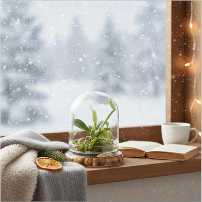 Maintenance Free Live Pitcher Plant (Nepenthes tobaica) Terrarium with Sundew Moss in Self Sustaining Glass Jar, Maintenance Free, Great Unique Gift and Home Décor, 100% Growth Guarantee