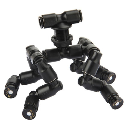 Reptiles 360° Rotating Fogger Mist Sprinkler Terrarium Adjustable Nozzle Greenhouse Garden Irrigation Pet Cooling System(Four Head) - color: Four Head