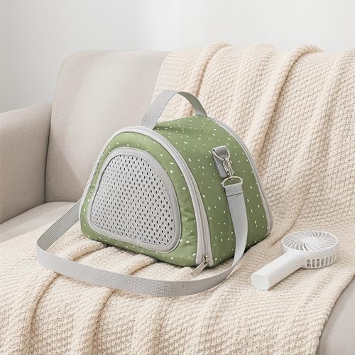 2pcs Small Pets Carrier Bag for Hamster, Gerbil, Sugar Glider Portable Lightweight Animal Travel Carrier with Breathable Mesh Window, Polyester Oxford Cloth, All-Weather Outdoor