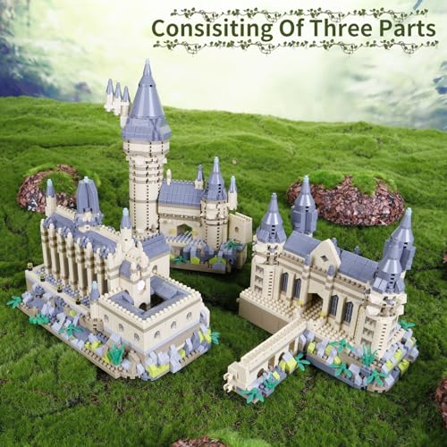3000+PCS Micro Mini Hog Magic Castle Building Blocks Toys set with tweezers | Creative Ideals HC Tower Building Bricks Set,High difficulty, long assembly time,incompatible,Present for 14+ Kids or Adults - style: HC Castle