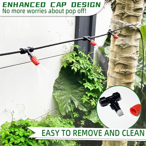 10PCS Push-to-Fit Drip Irrigation Micro Spray Emitters for 1/4 inch Irrigation Tubing, Three-Way Adjustable Atomizing Nozzle, Irrigation Dripper Sprinklers for Garden Greenhouse Agricultural - size: 10PCS Drip Irrigation Micro Spray Emitters