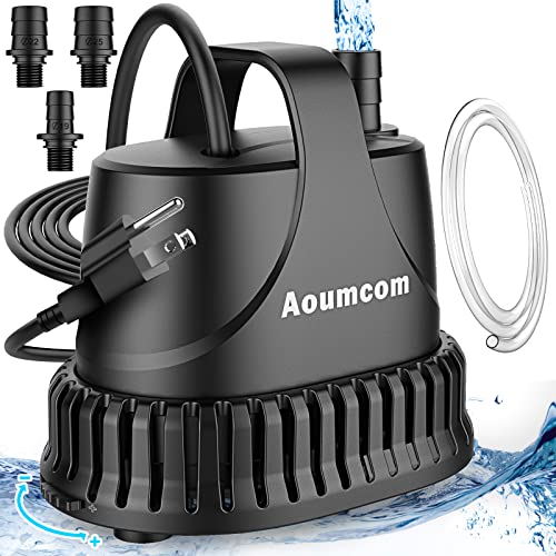 800GPH Submersible Water Pump, 40W Water Fountain Pump, Aquarium Pump, 3000L/H Water Pump with 7ft Power Cord for Garden Fountain, Water Table, Waterfall, Fish Tank, Pond, Hydroponics - size: 40W-800GPH