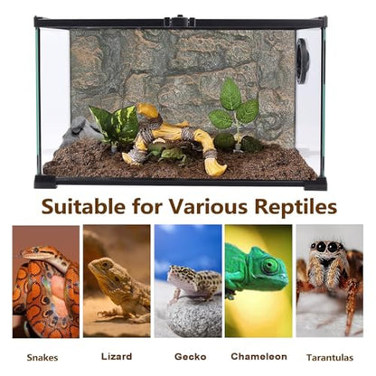 Tfwadmx Snake Climbing Branch, Reptile Climbing Decor Resin Reptile Climbing Wood Branches, Gecko Tank Branches Decor for Lizards, Tarantulas, Hermit Crab, Frogs - size: 7.3x6.1x4.7IN | Rack Branch