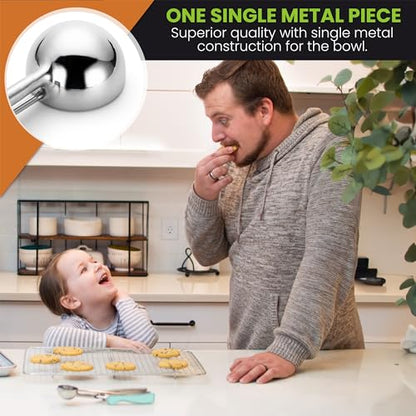 Spring Chef Large Stainless Steel Cookie Scoop, #20, 2.93 Tbsp, Mint | Multifunctional Cookie Scooper for Baking, Cupcake Batter Scoop, Ice Cream Scoop with Trigger & Soft Grip, Dishwasher Safe - color: Mint, size: #20 - Large - 2.93 Tbsp