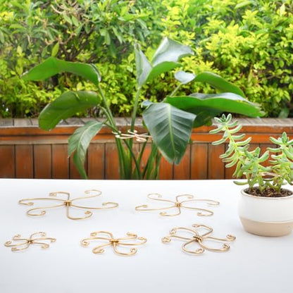 7.5In Monstera Plant Stem Support Hook Set-5PCS Metal stem Holder | Premium Stem Support for Monstera & Fishbone,Essential Growth Stabilizers for Leaf Support,Ideal Gift for Plant Lovers - size: 7.5 x 7.5 inches
