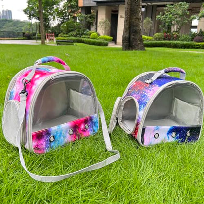 Guinea Pig Carrier Cage for 2, Bearded Dragon Travel Carrier for Small Animal Hamster Birds, Portable with Clear Window Transparent View Vet Bag (Carrier - Pink) - color: Carrier - Pink