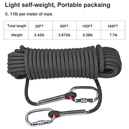 Climbing Rope, Rappelling Rope - color: Green, size: 165FT