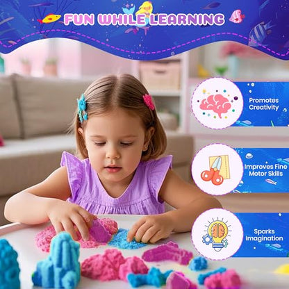 Mermaid Terrarium Crafts Kit for Kids: LED Night Light-Up DIY Toys with Remote – Fun Birthday Gifts for Girls Ages 5 6 7 8 9 10 Years Old – Creative Arts & Crafts Activity Set - style: Mermaid
