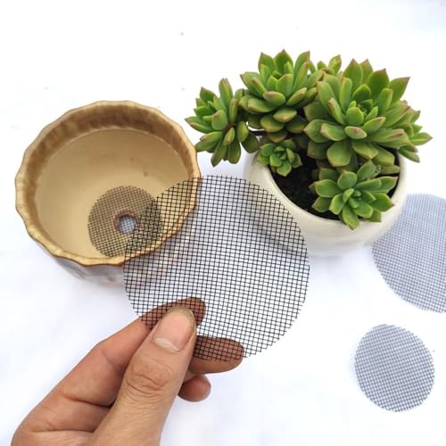 Flower Pot Gasket 50PCS/Set Breathable Round Bonsai Drainage Screens Avoid Soil Loss Flower Pot(Diameter 4.5cm)
