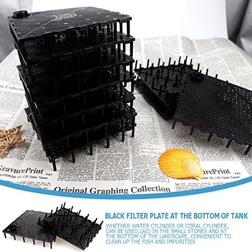 10 PCS Aquarium Divider Tray Fish Tank Grid Aquarium Filter Bottom for Fish Tank Isolation