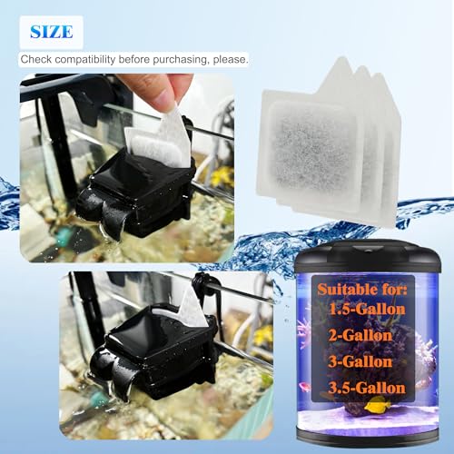 12Pcs XS Filter Cartridge for Tetra Whisper Extra Small Tanks Filter | XS Activated Carbon Refilled Filter Cartridge for Aquarium Kits Less 3 Gallons, Natural Coconut Shell Activated Carbon, White