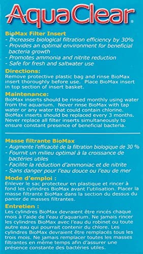 AquaClear 20 BioMax, Aquarium Filter Replacement Media, A1370A1 - size: AC20 (Old) 1-Pack