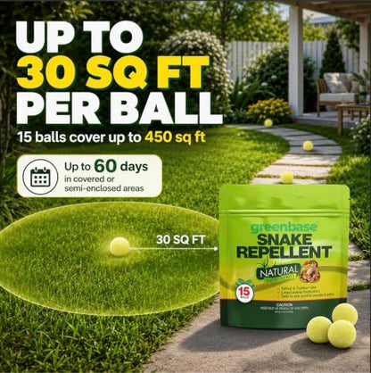 Natural Snake Repellent for Yard Powerful Pet Safe,Moth Balls for Home Lawn Garden Camping Fishing Home to Repels Snakes and Other Pests - 15 Pack