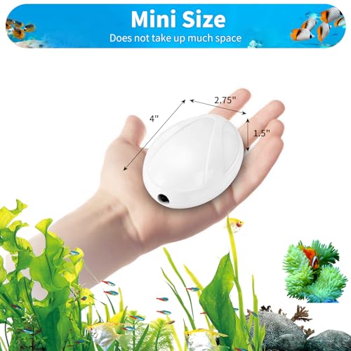 AQUANEAT Aquarium Air Pump for 20-210 Gallon Tank, Fish Air Bubbler, Hydroponic Oxygen Aerator with Stones, Airline Tubing, Check Valves - size: up to 20 Gallons