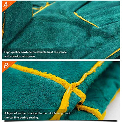 Animal Handling Gloves - 60CM Durable Bite & Scratch Resistant Gloves for Bathing, Grooming, Welding, Handling Dogs, Cats, Birds, Snakes, Parrots, Lizards, Reptiles - color: Green, 60 Cm