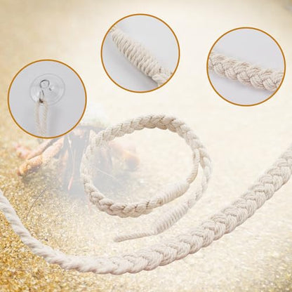 kathson 2 PCS 26 Inches Hermit Crab Climbing Toys,Reptile Vines Toy Hermit Crab Rope Ladder Bendable Hermit Crab Supplies Tank Terrarium Accessories for Hermit Crabs Lizards Leopard Geckos - color: 【Color：White】