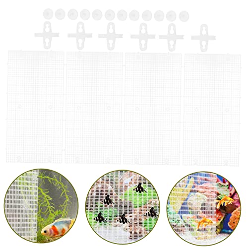 Totority 4pcs Aquarium Divider Grid Separator for Mixed Breeding Cups Isolation Board for Fish Tanks and Reptiles