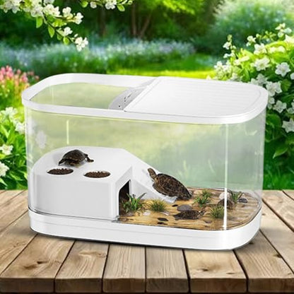 Bearded Dragon Tank Reptile Habitat Enclosure | Tarantula Habitat Container for Spider Chameleon Tarantula Bearded Dragon Frog Snack Gecko Tortoise - size: White
