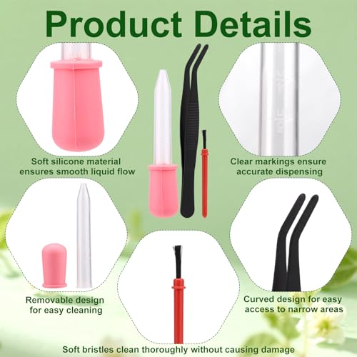 6pcs Jumping Spider Feeding Dish Set, Includes 2 Magnetic Water Bowl Tray 2 Brushes 1 Reptile Feeding Tongs & 1 Dropper Jumping Spider Enclosure Accessories Kit