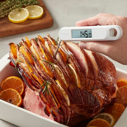 Taylor Folding Stem Display Food Instant Read Digital Thermometer, 0.7 Inch LCD Readout, White (1476WH) - color: White