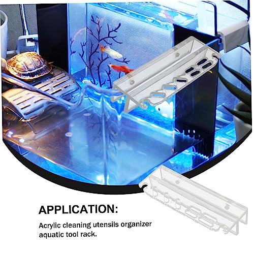 Magnetic Tool Rack Fish Tank Tool Organizer Stand Acrylic Cleaning Supplies Holder