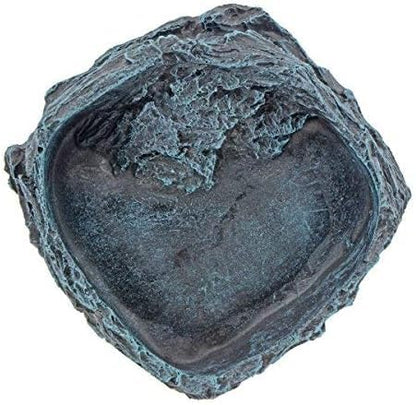 RUIAN Reptile Feeding Bowl Dish Bearded Dragon Food Water Terrarium Dish for Lizards, Geckos, Snakes, Tortoises, Chameleons(Large) - color: Deep blue