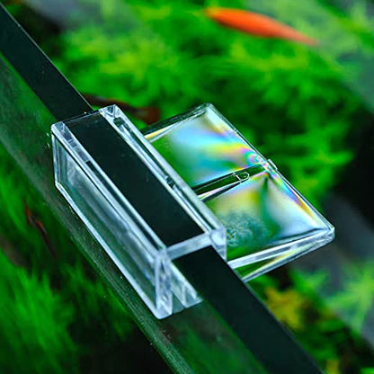 Aquarium Glass Cover Clips 10mm 8Pcs Universal Clear Acrylic for Fish Tank | Clear acrylic lid clips for 10mm glass cover. Universal for fish tanks and aquarium,Easy install, rustproof, durable.