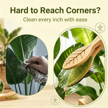 Plant Leaf Cleaning Tongs, Portable House Plant Leaf Cleaning Tongs, Household Cleaning Tools Garden Tools, Cleans Both Sides of Leaves, Dust Removal for Indoor Outdoor