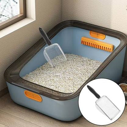 Abaodam Stainless Steel Sand Substrate Scoop for Reptiles Durable Filtering Shovel with Mesh Strainer Easy to Clean Lizard Litter for Pet Owners