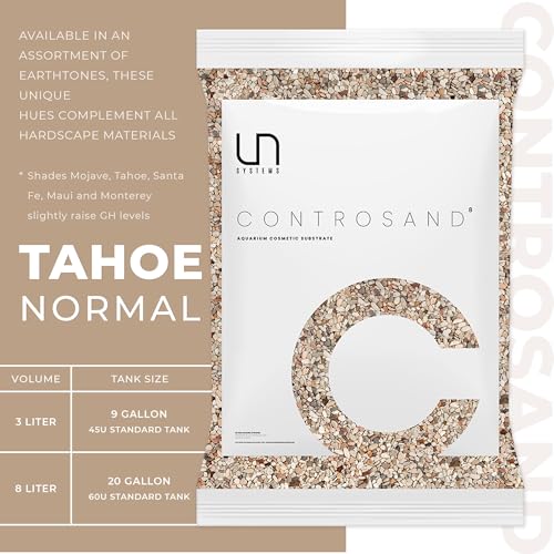 UNS Controsand - Tahoe, 3L - Natural Freshwater 3-5 mm Neutral Gravel - Decorative Small Rocks for Aquascaping Planted Tank - Aquarium Terrarium Substrate for Betta, Shrimp, Fish, Reptile Decor - size: 3L