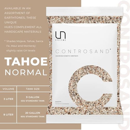 Ultum Nature Systems Controsand Tahoe Aquarium Sand (8L) - Aquarium Sand for Freshwater Tank - Substrate for Live Freshwater Shrimp - Substrate for Planted Aquarium - Versatile Aquarium Substrate - size: 8L