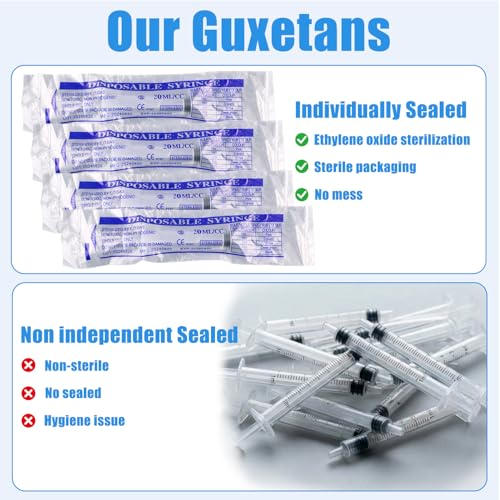 20ml Syringe with Measurement for Scientific Labs, Feeding Pets, Refilling and Measuring Liquids,Dispensing,with Cap (5PCS, 20ml) - size: 5PCS-20ml