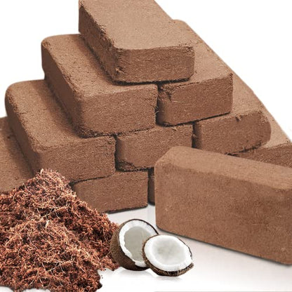 Coco Coir Brick for Plants, 12 Packs 100% Natural Organic Compressed Coconut Coir Fiber with Low EC & PH Balance, High Nutrition Coconut Soil Coco Fiber for Planting, Herbs - color: 12pack