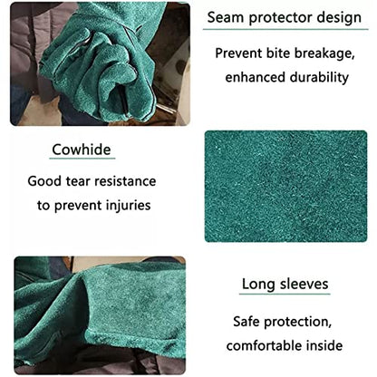 Animal Handling Gloves Bite Proof, 60 cm 23.6 Inch Reinforced Padding Non Scratch for Handling Falcon Dog Cat Bird Reptile Snake Anti Bite Work Gloves Protective Tools