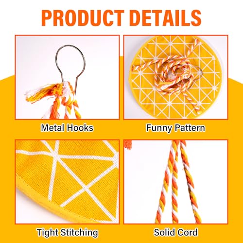 Lizard Swing Hammock, 15.7 * 9.8 Inch Reptile Hammock Climbing Hanging Bed for Bearded Dragon, Lizard, Gecko, Snake (Yellow Lattice) - color: Yellow Lattice