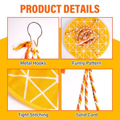 Lizard Swing Hammock, 15.7 * 9.8 Inch Reptile Hammock Climbing Hanging Bed for Bearded Dragon, Lizard, Gecko, Snake (Yellow Lattice) - color: Yellow Lattice