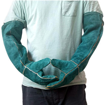 Animal Handling Gloves - 60CM Durable Bite & Scratch Resistant Gloves for Bathing, Grooming, Welding, Handling Dogs, Cats, Birds, Snakes, Parrots, Lizards, Reptiles